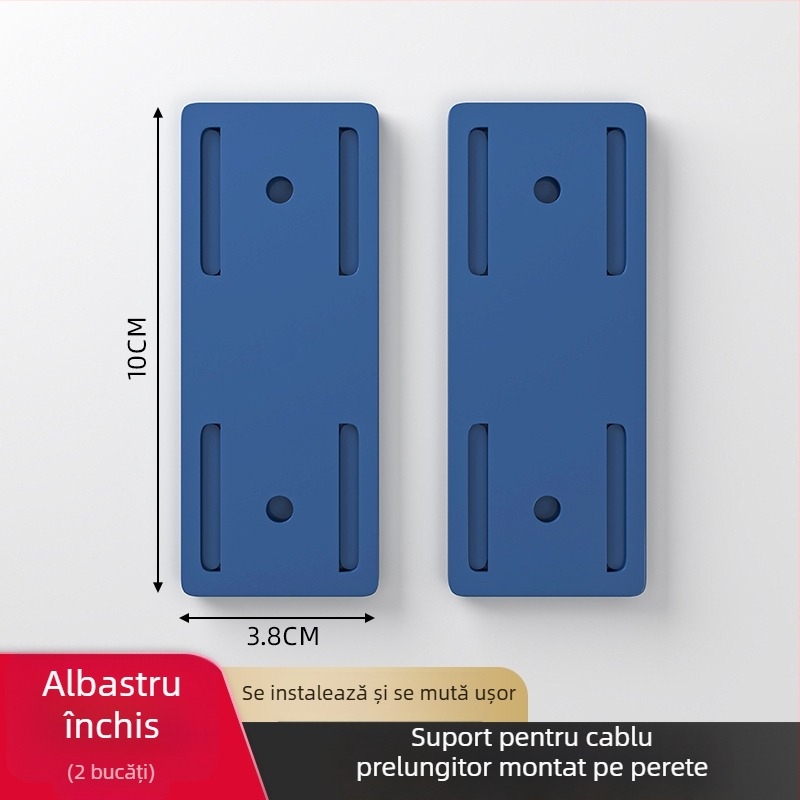 Suport de perete pentru prize și organizare cabluri, stil universal, montaj fără găuri