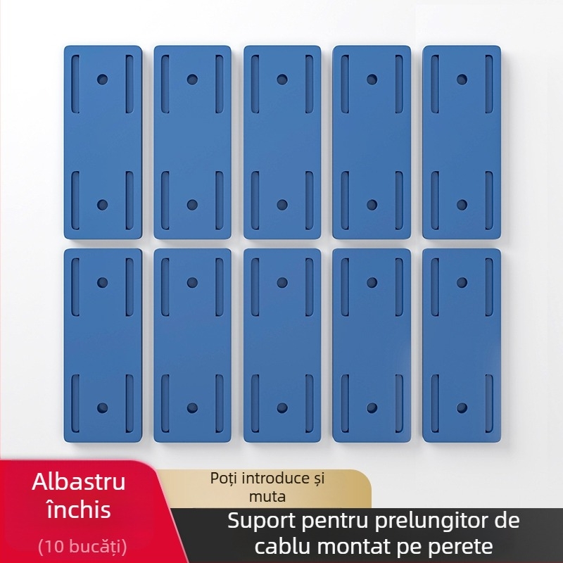Suport de perete pentru prize și organizare cabluri, stil universal, montaj fără găuri