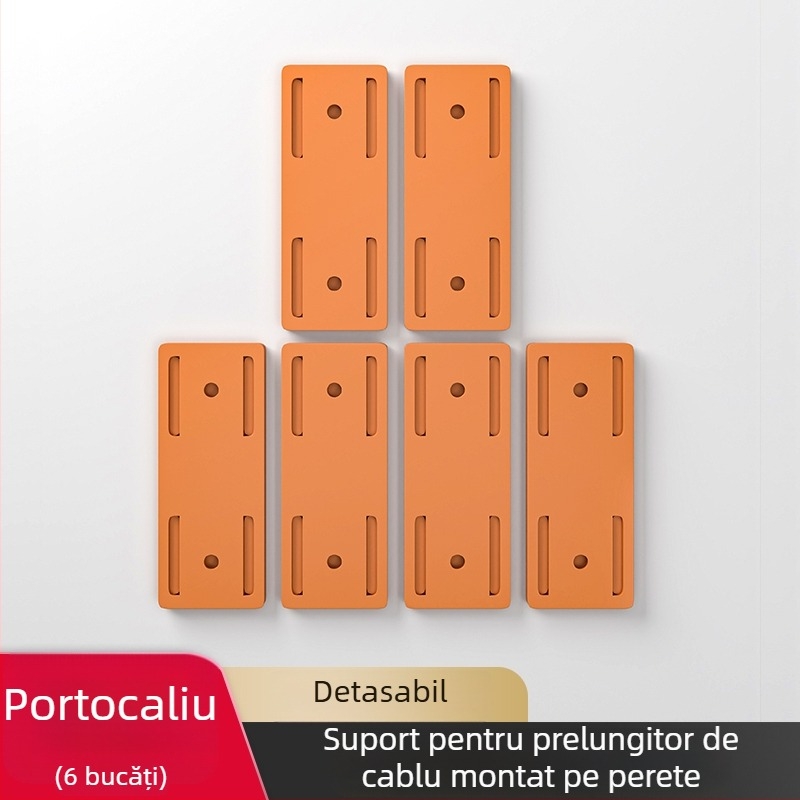 Suport de perete pentru prize și organizare cabluri, stil universal, montaj fără găuri
