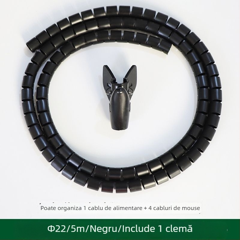 Tub din plastic pentru managementul cablurilor, cu manșon protector și unealtă de legare, Unique, echipament de organizare și rezistent la praf