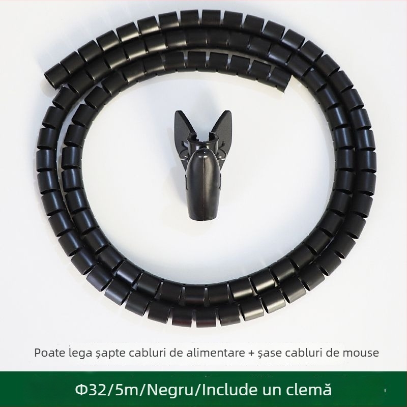 Tub din plastic pentru managementul cablurilor, cu manșon protector și unealtă de legare, Unique, echipament de organizare și rezistent la praf