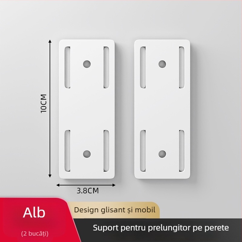 Suport montat pe perete pentru prize și organizare cabluri pentru routere - stil universal, instalare fără găuri