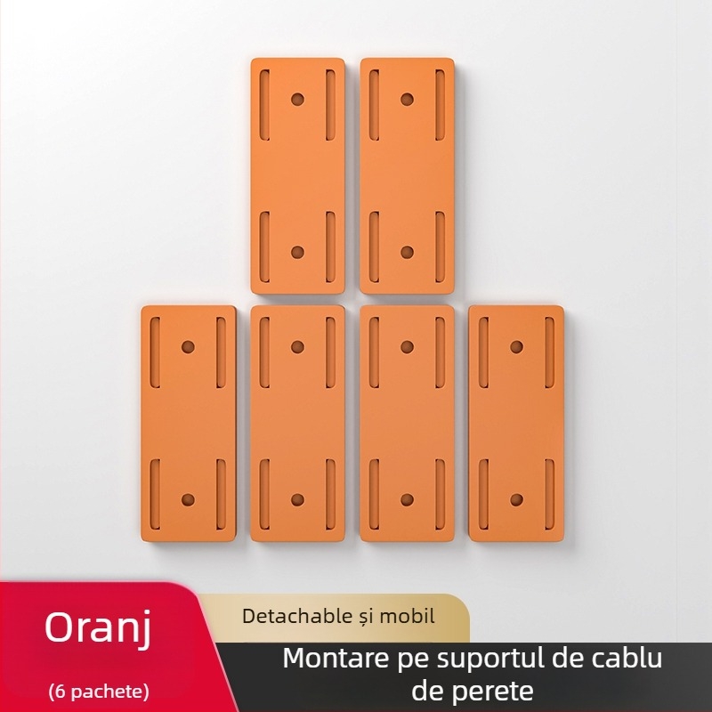 Suport montat pe perete pentru prize și organizare cabluri pentru routere - stil universal, instalare fără găuri