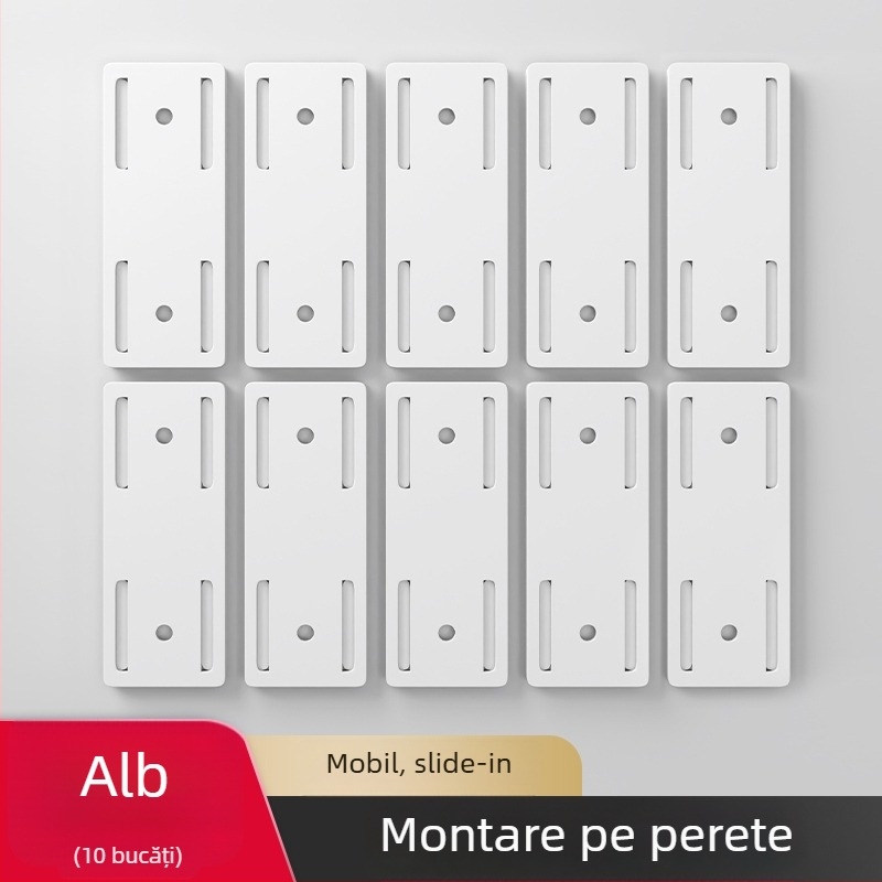 Suport de perete pentru prize și cabluri — material: mătase florală, stil universal, montaj fără găuri, potrivit pentru routere și cabluri