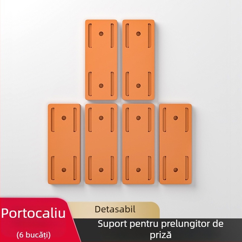 Suport de perete pentru prize și cabluri — material: mătase florală, stil universal, montaj fără găuri, potrivit pentru routere și cabluri