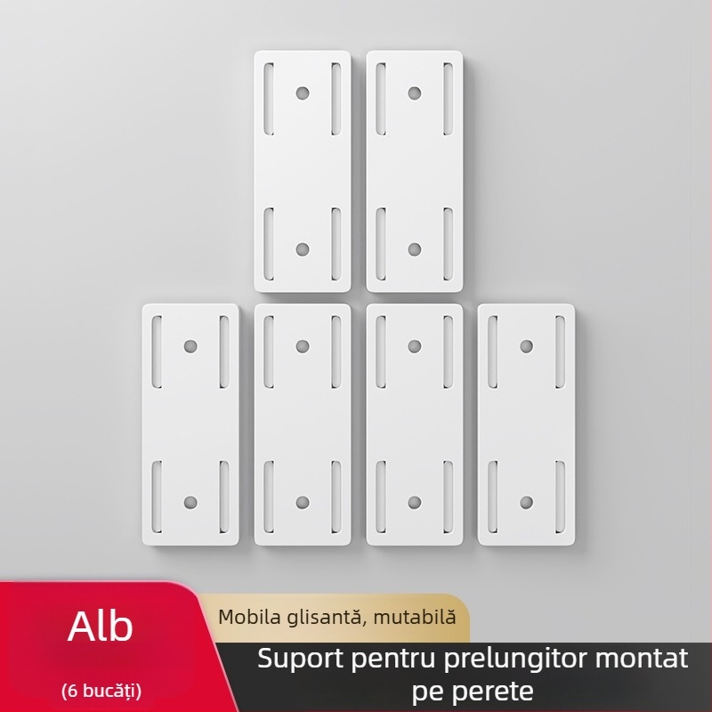 Suport montat pe perete pentru prize și organizare cabluri, stil universal, fără găuri