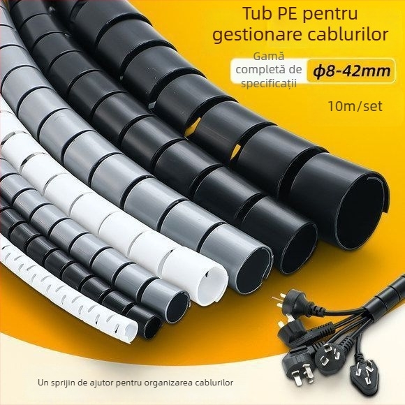 Tub din plastic pentru înfășurarea cablurilor cu husă protectoare pentru grupare și depozitare | Stil: Altul | Brand: Unique | Categoria: Echipamente suplimentare de organizare și protecție împotriva prafului