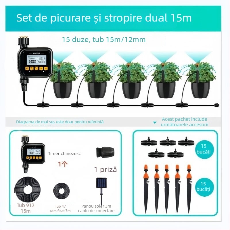 SKYPACE ABS Irigator inteligent cu control de la distanță – Sistem de udare automat pentru grădini de acasă, agricultură și spații verzi publice