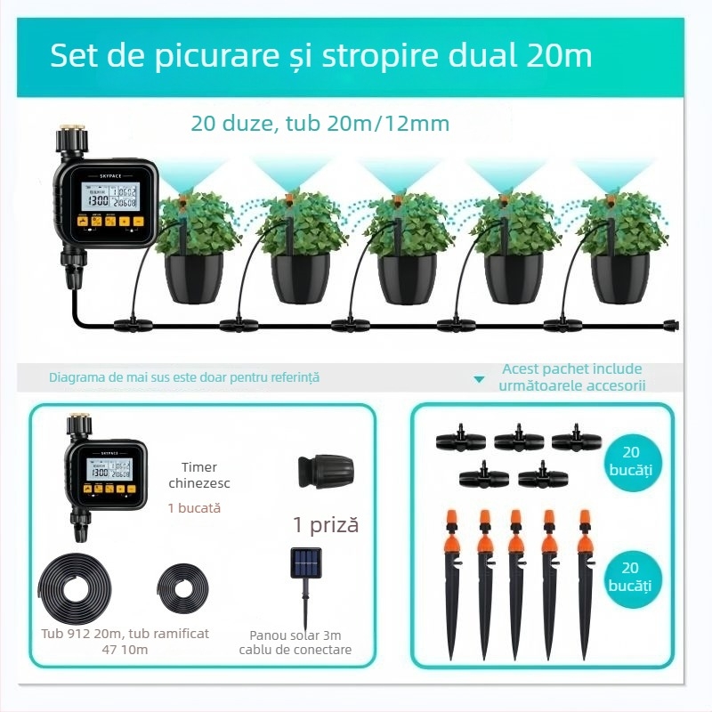 SKYPACE ABS Irigator inteligent cu control de la distanță – Sistem de udare automat pentru grădini de acasă, agricultură și spații verzi publice