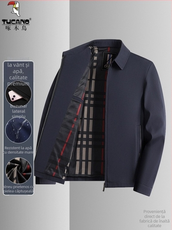 Woodpecker 2025 Jachetă de primăvară din exterior cu guler rever, mânecă lungă, fermoar, croială lejeră