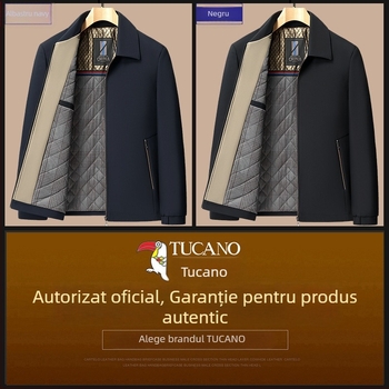 Woodpecker jachetă bărbătească de iarnă, croială relaxată, cu glugă, fermoar, multe buzunare