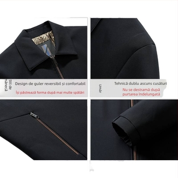 Woodpecker jachetă bărbătească de iarnă, croială relaxată, cu glugă, fermoar, multe buzunare