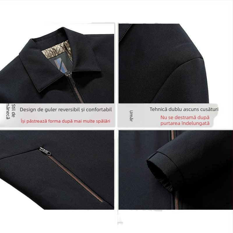 Woodpecker jachetă bărbătească de iarnă, croială relaxată, cu glugă, fermoar, multe buzunare