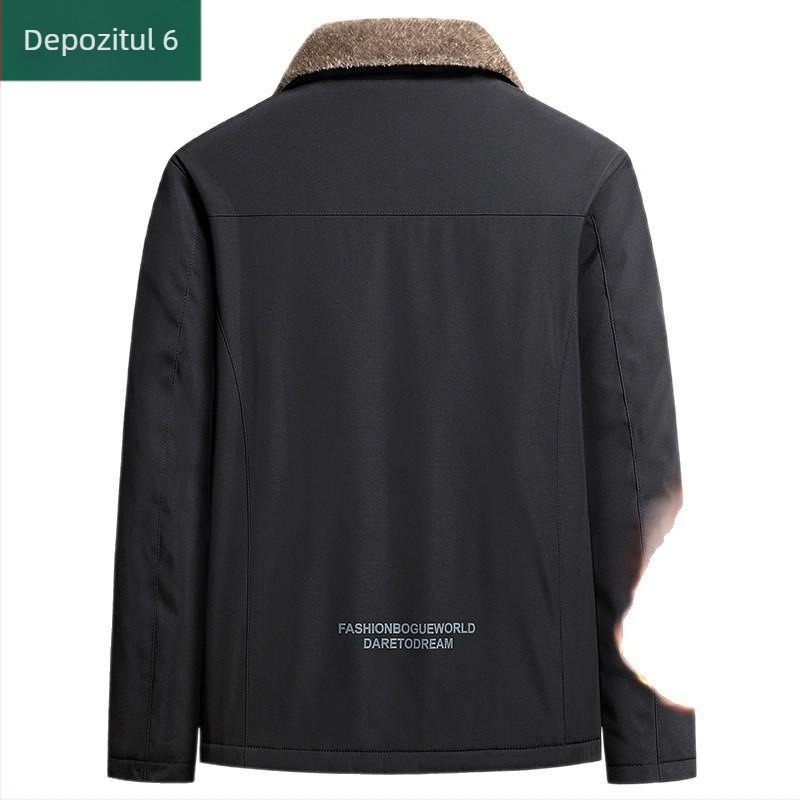 Palton bărbătesc pentru persoane mijlocii și în vârstă, 100% poliester, grosime normală, iarnă 2021