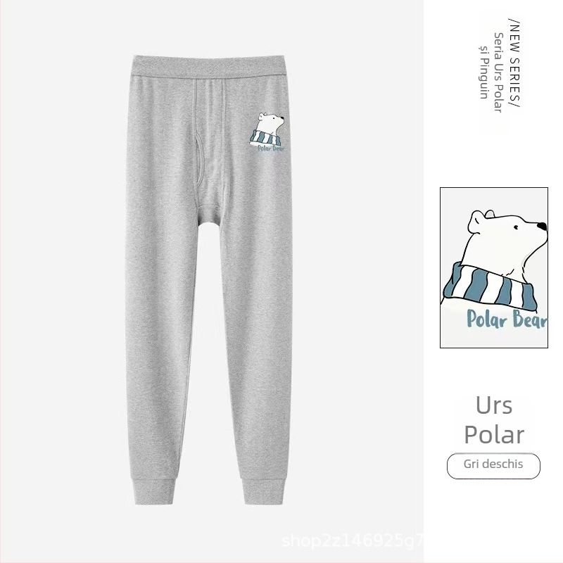 Pantaloni termici bărbătești din bumbac pentru toamnă și iarnă, dintr-un singur strat, 100% bumbac, respirabili, căldură moderată, 181–200 g/m², pentru bărbați 18–40 ani