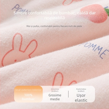 Pantaloni termici pentru bebeluși, talie înaltă, 100% bumbac, unisex, iarnă