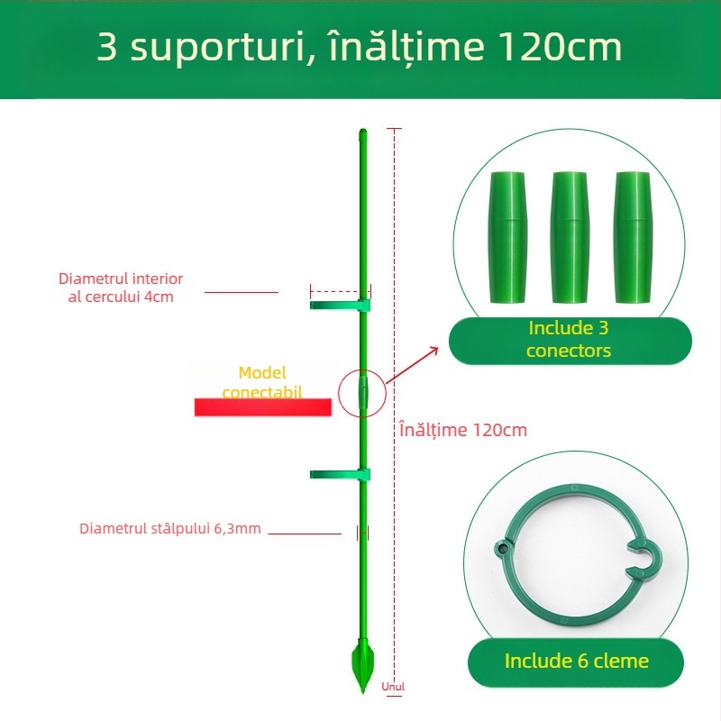 Suport pentru plante cățătoare Monstera – tijă de susținere, marca Su su, pentru grădinărit de casă (Material: Altul; Tip: Pergolă pentru cățătoare; Utilizare: Grădinărit casnic)