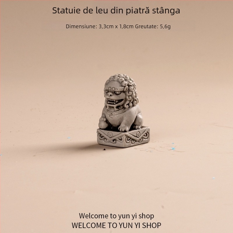 Mini peisaj de birou — scenă în stil antic, obiect decorativ din rășină și plastic