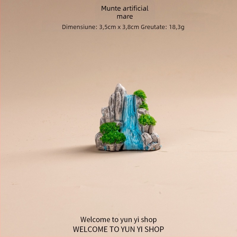 Mini peisaj de birou — scenă în stil antic, obiect decorativ din rășină și plastic