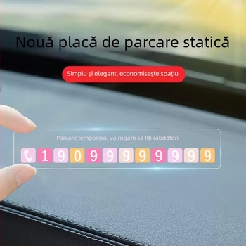 Placă temporară de parcare pentru automobil, din plastic, personalizabilă cu logo, tip de atașare prin aspirație (Yiju)