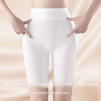 Șorturi de siguranță pentru femei, talie înaltă, 2‑în‑1 lenjerie și șort, material viscoză tricot, căptușeală din bumbac