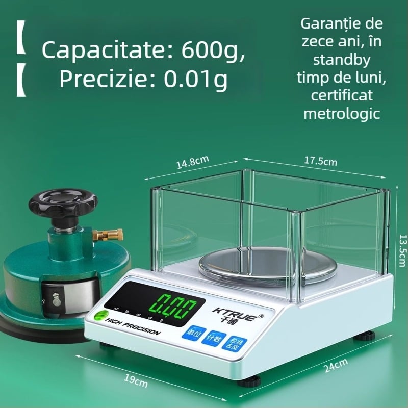 Qianque Cântar Electronic Textil pentru Măsurarea Greutății Țesăturilor, Hârtiei și Cartonului — Model Jewelry scale