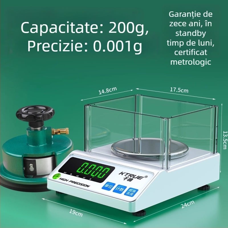 Qianque Cântar Electronic Textil pentru Măsurarea Greutății Țesăturilor, Hârtiei și Cartonului — Model Jewelry scale