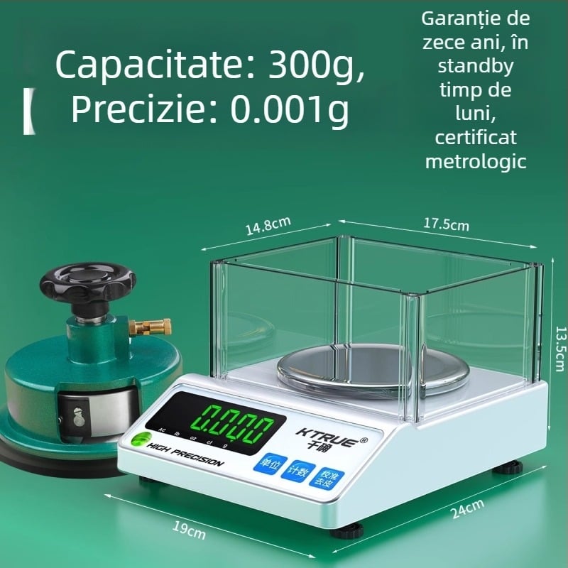 Qianque Cântar Electronic Textil pentru Măsurarea Greutății Țesăturilor, Hârtiei și Cartonului — Model Jewelry scale