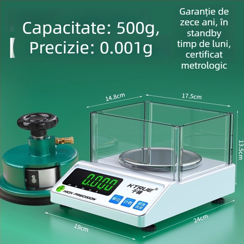 Qianque Cântar Electronic Textil pentru Măsurarea Greutății Țesăturilor, Hârtiei și Cartonului — Model Jewelry scale