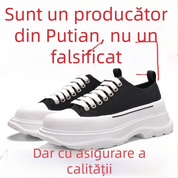 Pantofi sport din pânză pentru bărbați, talpă groasă, înălțime mică, model animal, șnururi — DICECK/Ditser, stil casual