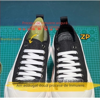 Pantofi sport din pânză pentru bărbați, talpă groasă, înălțime mică, model animal, șnururi — DICECK/Ditser, stil casual