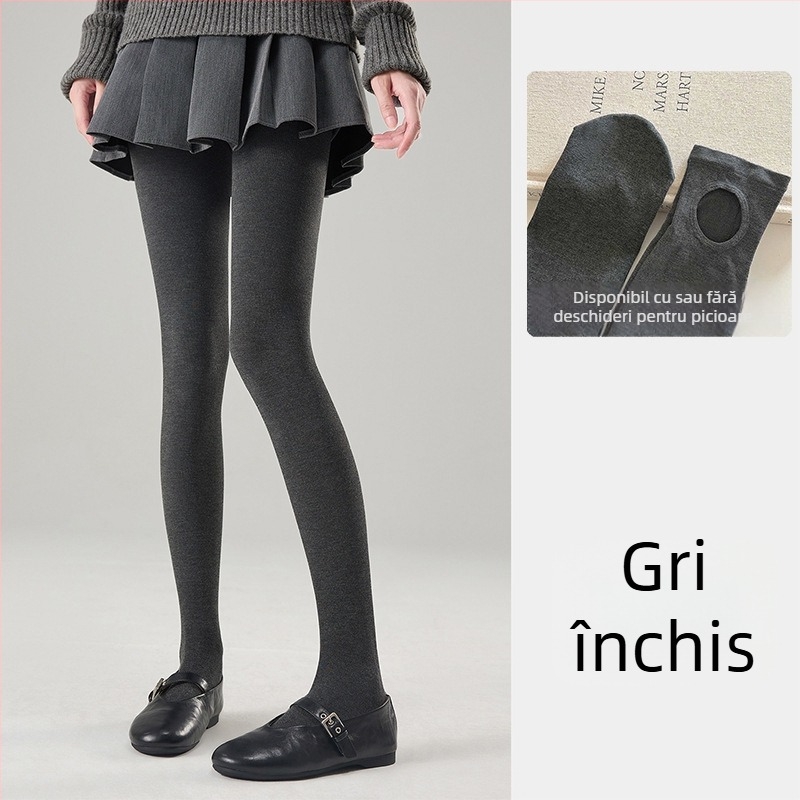Leggings gri cu talie înaltă din bumbac, model ribat, pentru femei, control al abdomenului, subțiere și ridicare a feselor