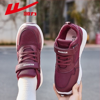 Pantofi de mers unisex, partea superioară din piele sintetică și țesătură, vârf rotund, toamnă, Warrior Hui Li