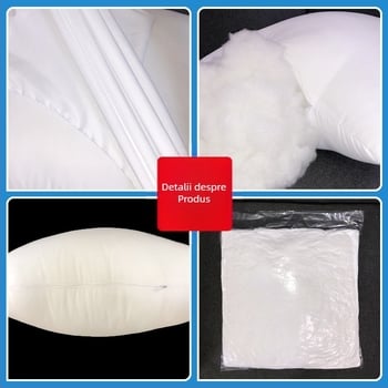 Nucleu pentru pernă cu umplutură din fibre de poliester, husă exterioară din poliester, model solid, personalizabil, stil modern minimalist