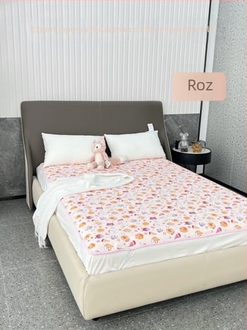 Pătură de pat cu motiv de animație, bumbac spălat cu apă, vopsire reactiva, procesare personalizată, 300-500 g