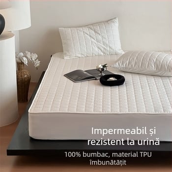 Protecție pentru saltea din bumbac, căptușită, impermeabilă, quilted, patru anotimpuri, protecție împotriva urinei, pentru saltea Simmons