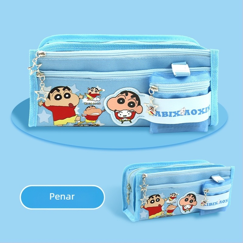 Penar Pikachu cu capacitate mare – trusă pentru rechizite, din pânză, brand Anime, stil coreean