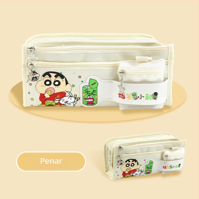 Penar Pikachu cu capacitate mare – trusă pentru rechizite, din pânză, brand Anime, stil coreean