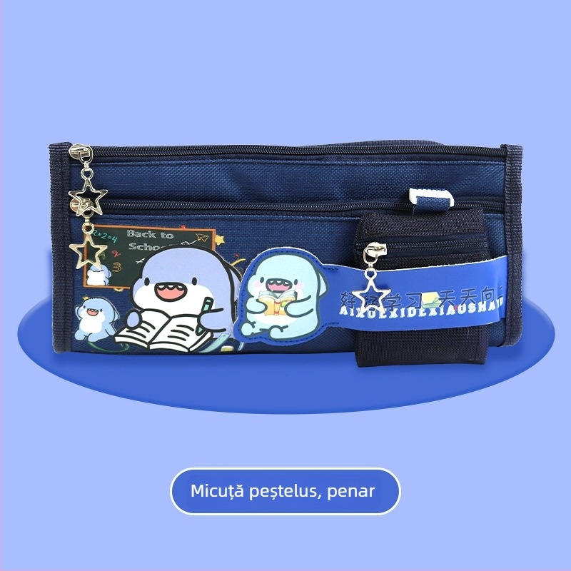 Penar Pikachu cu capacitate mare – trusă pentru rechizite, din pânză, brand Anime, stil coreean