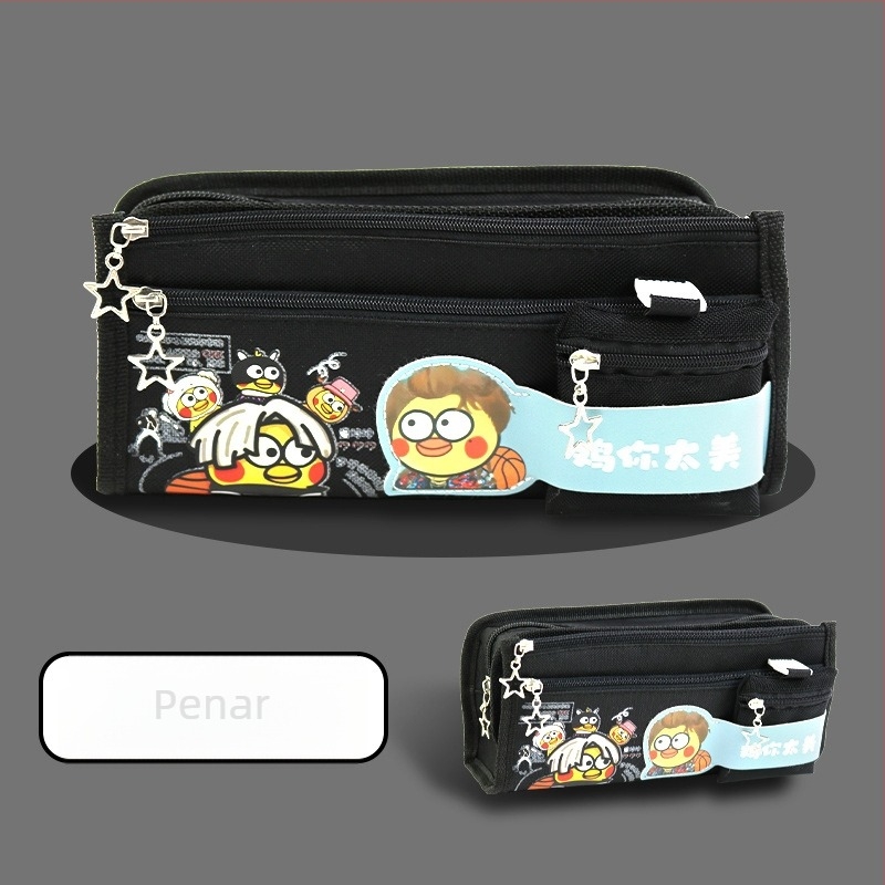 Penar Pikachu cu capacitate mare – trusă pentru rechizite, din pânză, brand Anime, stil coreean