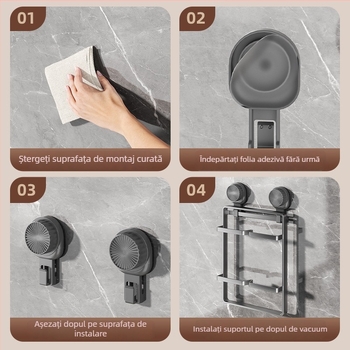 Raft pentru papuci de baie, montaj pe perete fără găuri, din oțel inoxidabil, 1 nivel, portabil