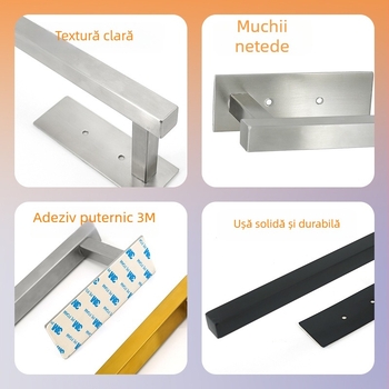 Suport de perete pentru hârtie igienică și prosoape, din oțel inoxidabil 304, autoadeziv, montaj fără găuri, cu cârlig, 1 nivel, baie