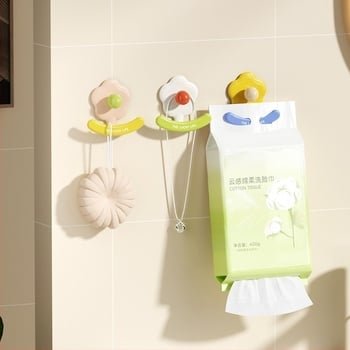 Cuier adeziv pentru bucătărie și baie – ABS, sarcină 3 kg, design cu un singur strat