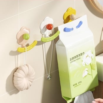 Cuier adeziv pentru bucătărie și baie – ABS, sarcină 3 kg, design cu un singur strat