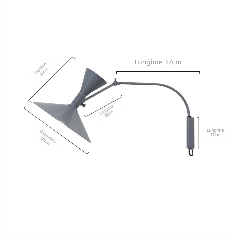 Lampa de perete – LED, abajur și corp din fier, 220V, certificat CE