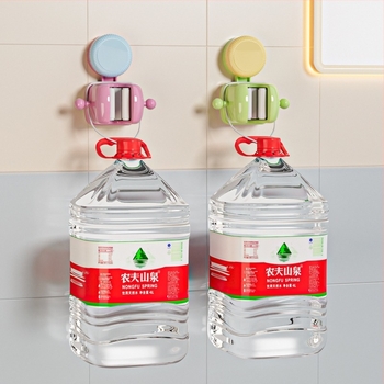 Suport mop cu ventuză, montaj pe perete fără găuri, din plastic, 105 g, design modern minimalist