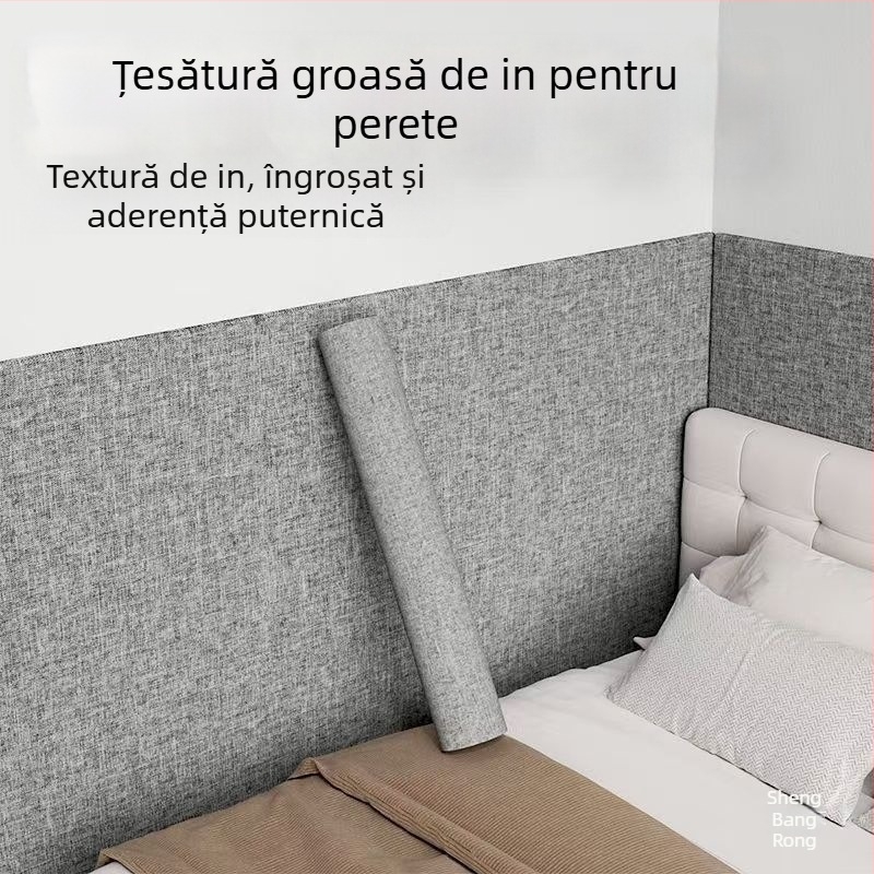 Acoperire de perete din material nețesut gros, pentru înconjurarea patului și fundalul televizorului în dormitor, panou de perete moale
