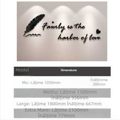 Autocolant de perete 3D din acril pentru living și restaurant — decor decorativ, mai mult de 5 bucăți, stil tridimensional