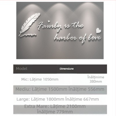 Autocolant de perete 3D din acril pentru living și restaurant — decor decorativ, mai mult de 5 bucăți, stil tridimensional