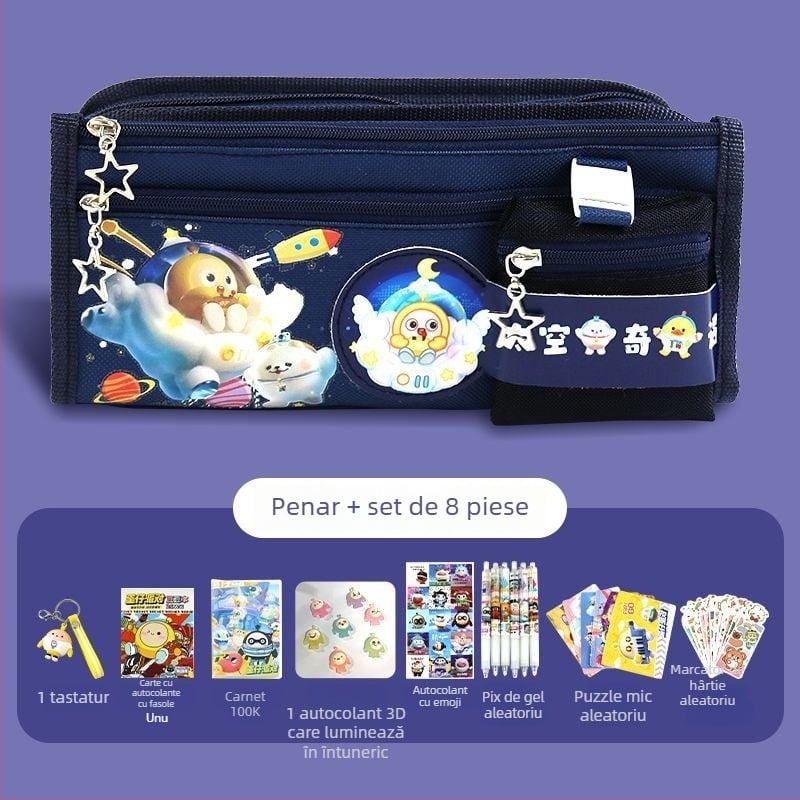 Penar pentru creioane Monkey King, din pânză, pentru fete, stil copilăresc